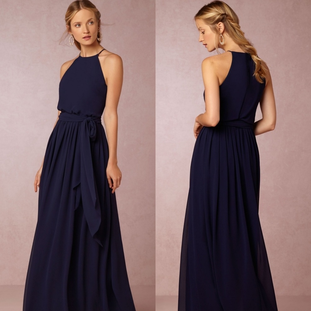 bhldn x donna morgan blue alana dress